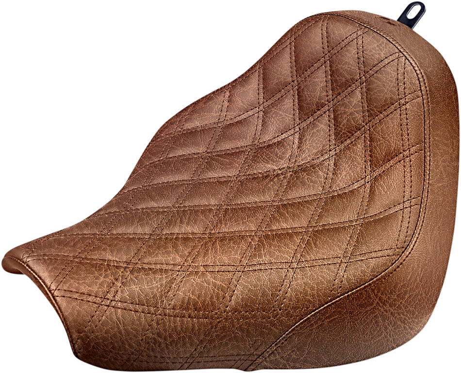 SADDLEMEN Renegade Solo Seat - Lattice Stitched - Brown 818-31-002BLS