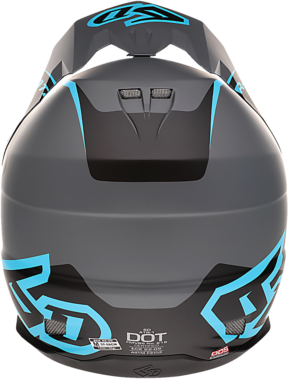 6D ATR-1 Helmet - Stealth - Cyan - Small 10-4625