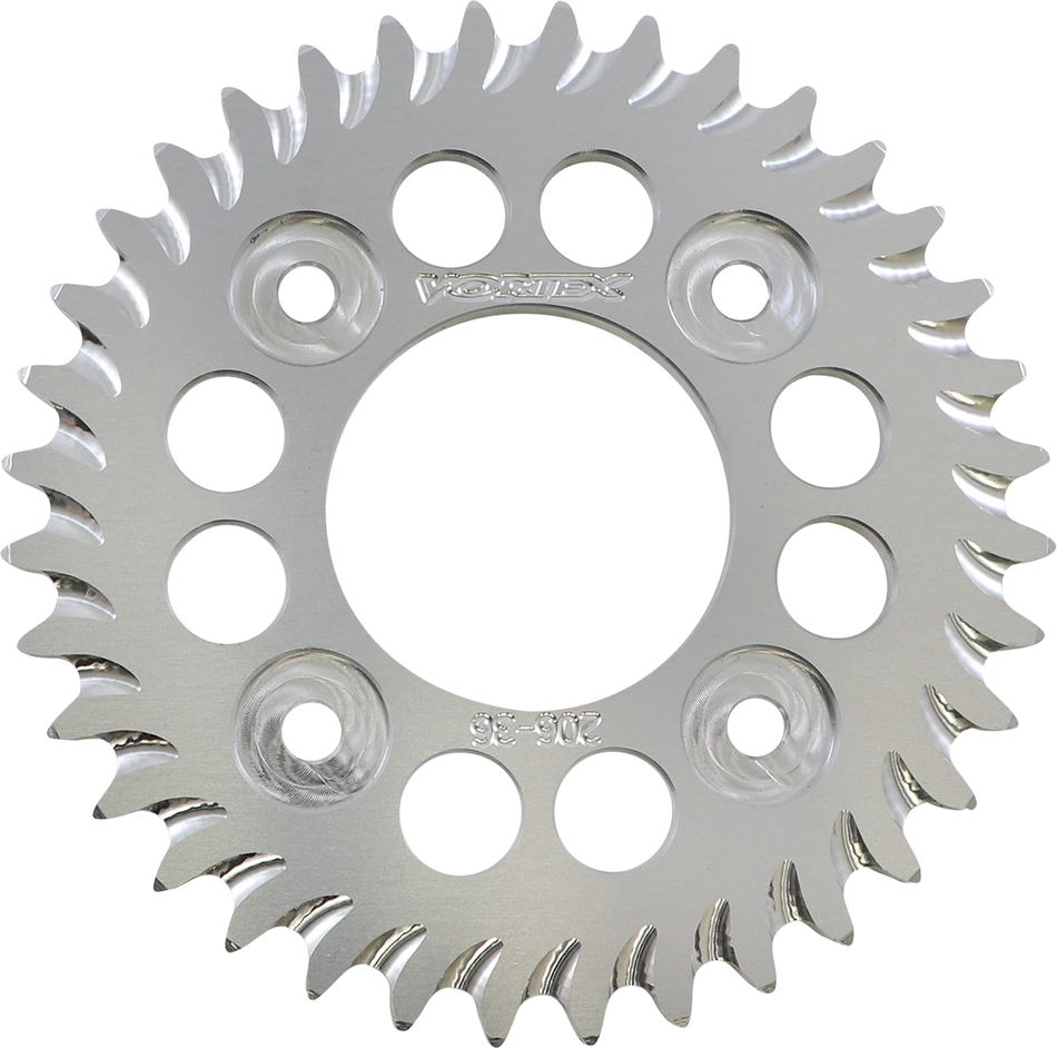 VORTEX Aluminum Sprocket - Silver - Rear - 36 Tooth 206-36