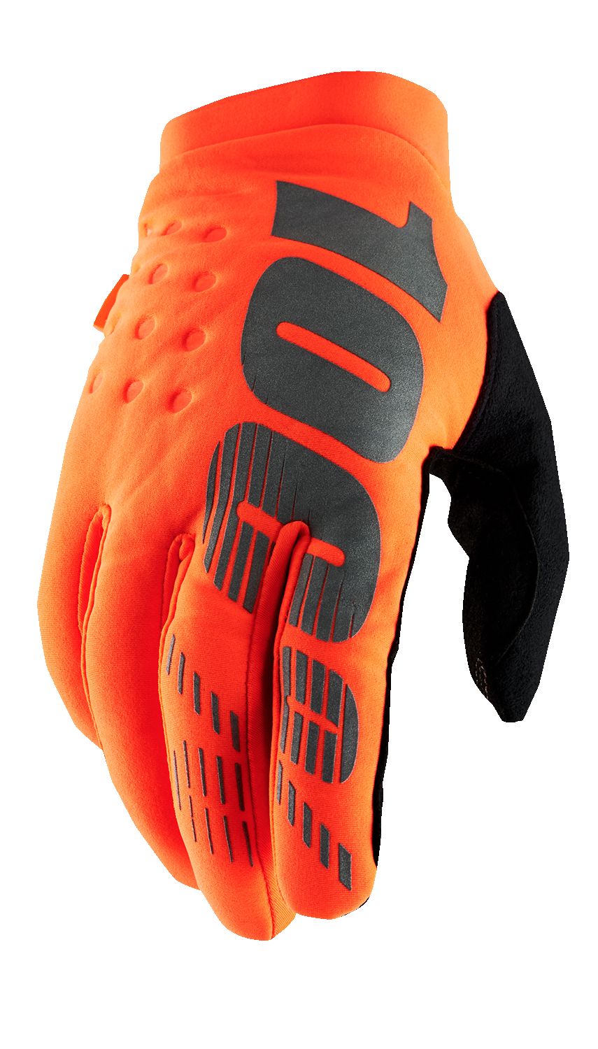 100% Brisker Gloves - Fluo Orange/Black - Small 10003-00010