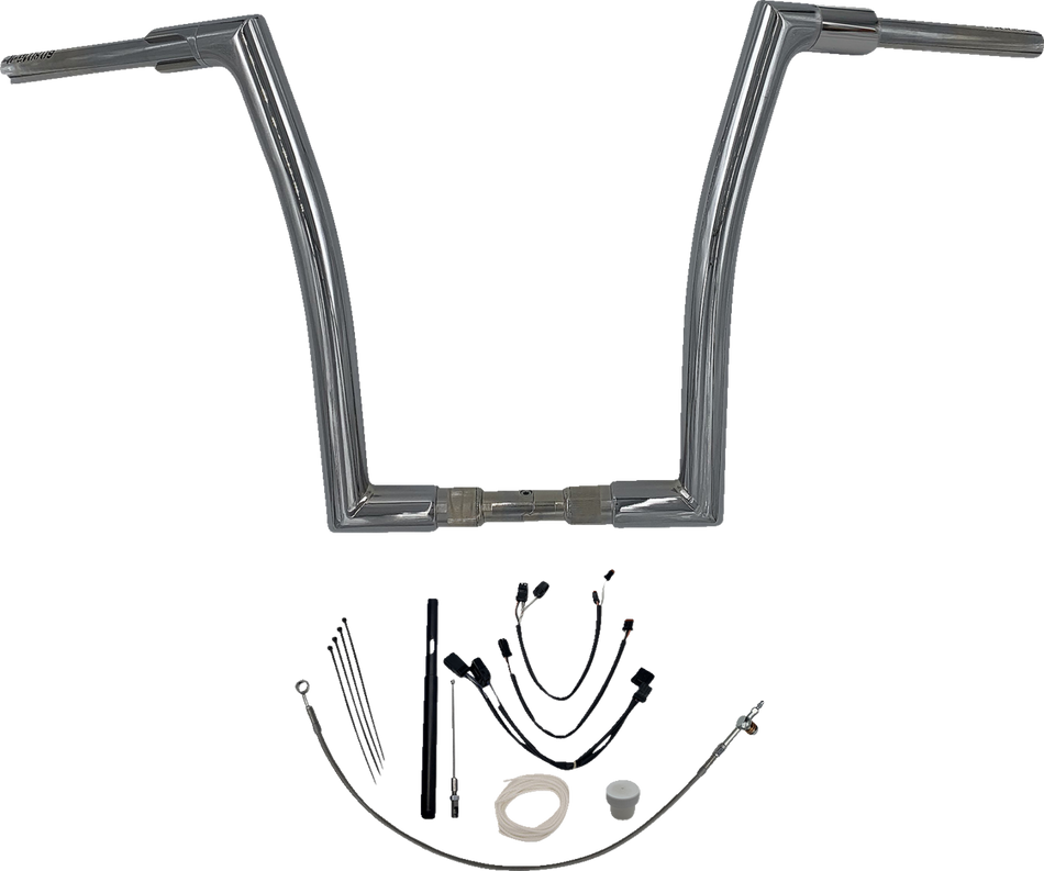 FAT BAGGERS INC. Handlebar Kit - Flat Top - 16" - Chrome 619616