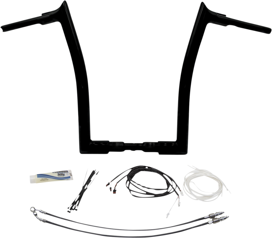 FAT BAGGERS INC. Handlebar Kit - Pointed Top - 16" - Black 809616-B