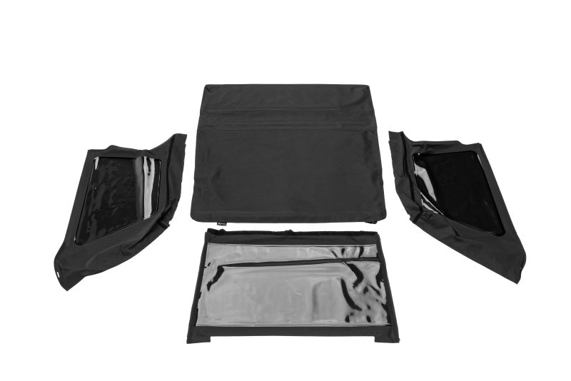 Rampage 18-21 Jeep Wrangler (JL) Unlimited Frameless TrailView Fastback Soft Top Kit - Black Diamond 139535