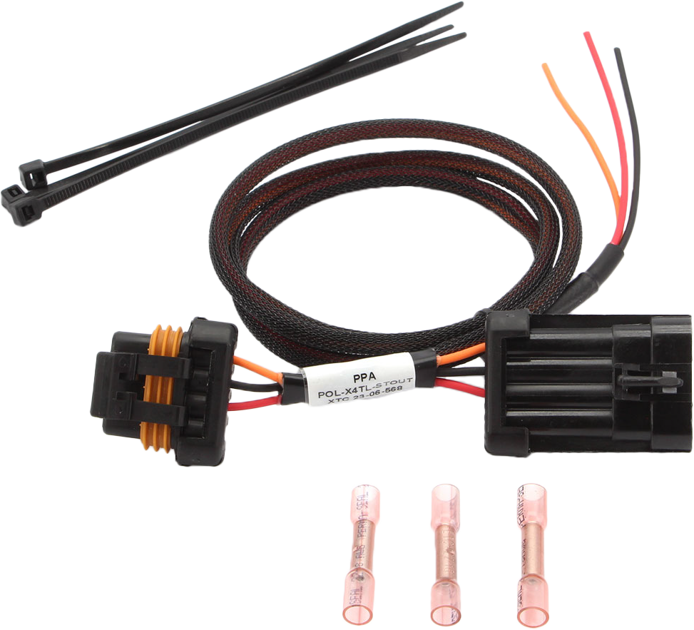 XTC Power Products Brake/Tail Light Acc. Power Harness Pol POL-X4TL-STOUT