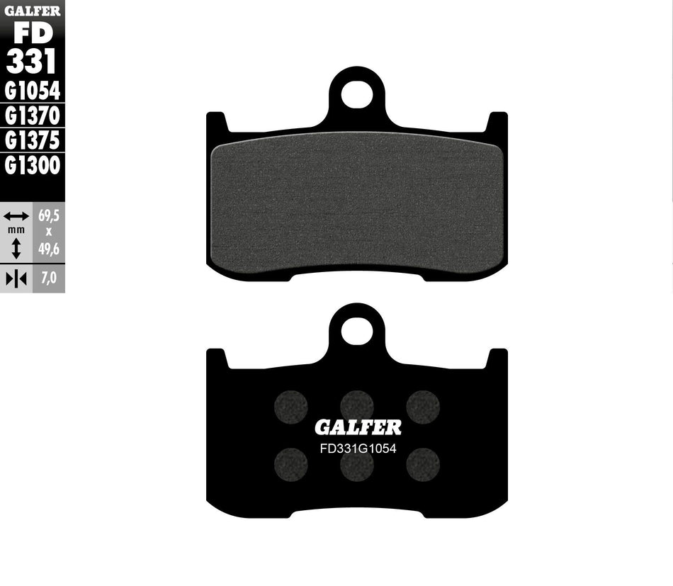 GALFER Brake Pads Semi Metallic Fd331g1054 FD331G1054