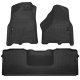 Husky Liners 10-12 Dodge Ram 2500/3500 Mega Cab WeatherBeater Combo Black Floor Liners 99041