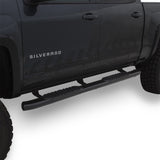 Lund 2019 Chevrolet Silverado 1500 Crew Cab 5in Oval Curved Steel Nerf Bars - Black 23810563