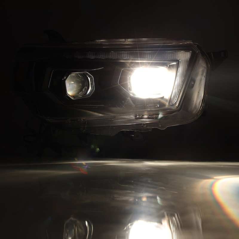 AlphaRex 10-13 Toyota 4Runner PRO-Series Proj Headlights Plank Style Alpha Blk w/Seq Signal/DRL 880754