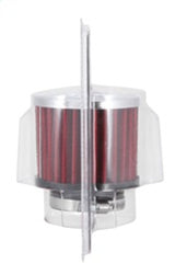 K&N 1.75in Flange ID x 3in OD x 2.5in H Chrome Finish Rubber Base Crankcase Vent Filter 62-1480