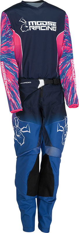 MOOSE RACING Youth Agroid Jersey - Pink/Blue - XL 2912-2260