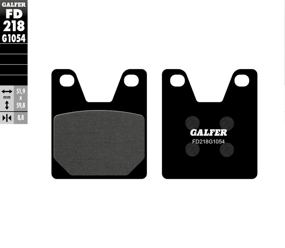 GALFER Brake Pads Semi Metallic Fd218g1054 FD218G1054