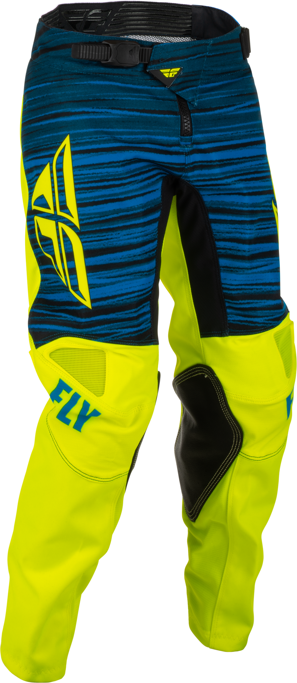 FLY RACING Youth Kinetic Wave Pants Hi-Vis/Blue Sz 18 375-53518