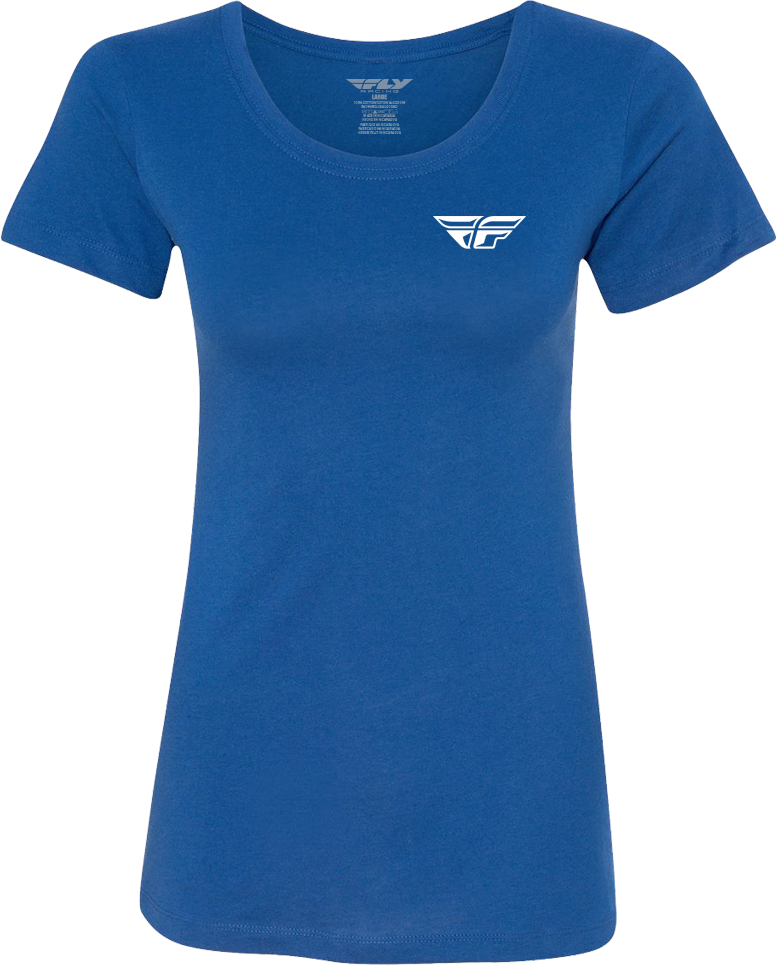 FLY RACING Women's Fly Pulse Tee Blue 2x 356-00812X