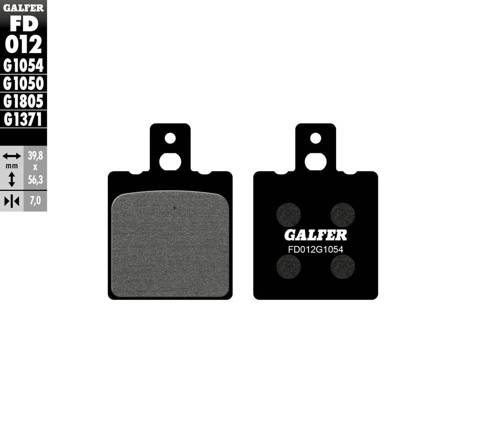 GALFER Brake Pads Semi Metallic Fd012g1054 FD012G1054