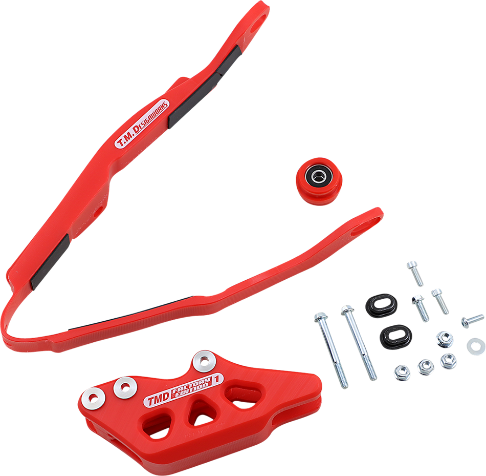 T.M. DESIGNWORKS Chain Guide/Slider - Honda - Red HCP-H05-RD