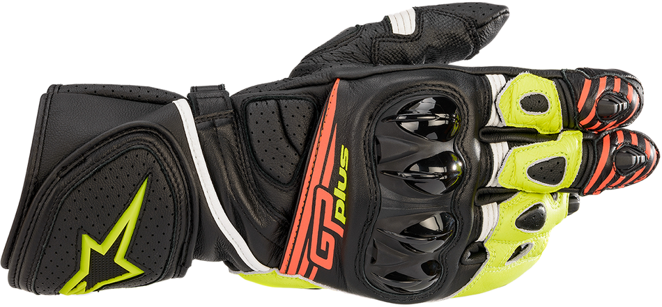 Guantes ALPINESTARS GP Plus R v2 - Negro/Amarillo Fluo/Rojo Fluo - 3XL 3556520-1538-3X 