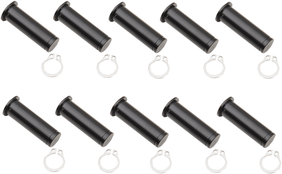 DRAG SPECIALTIES Pivot Pins - Lever - 10 Pack - Black 74113B