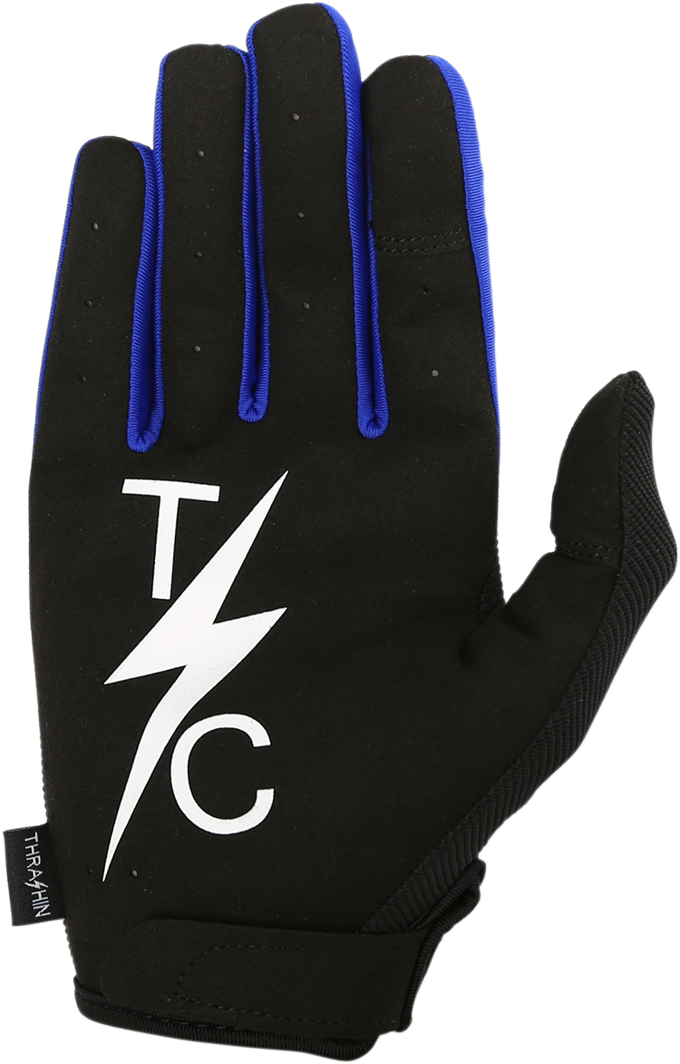 THRASHIN SUPPLY CO. Stealth Gloves - Black/Blue - Medium SV1-04-09