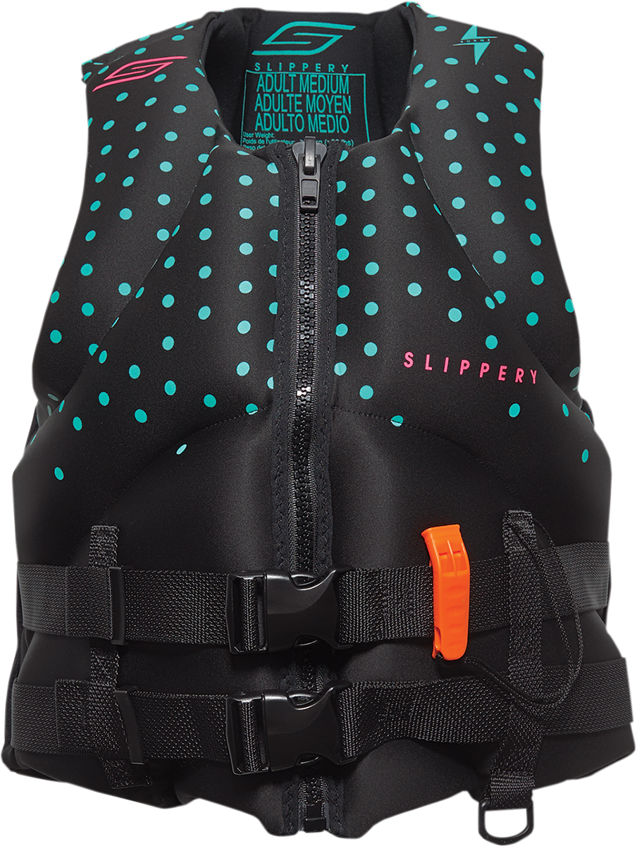 SLIPPERY Women's Surge Neo Vest - Black/Mint - Medium 142414-70083021