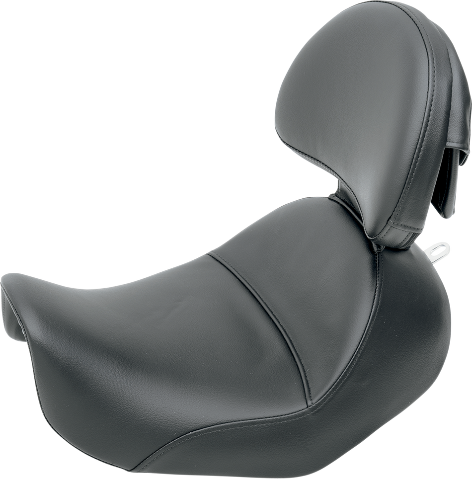 SADDLEMEN Heels Down Solo Seat - With Backrest - Plain - Black - XL 807-03-0041