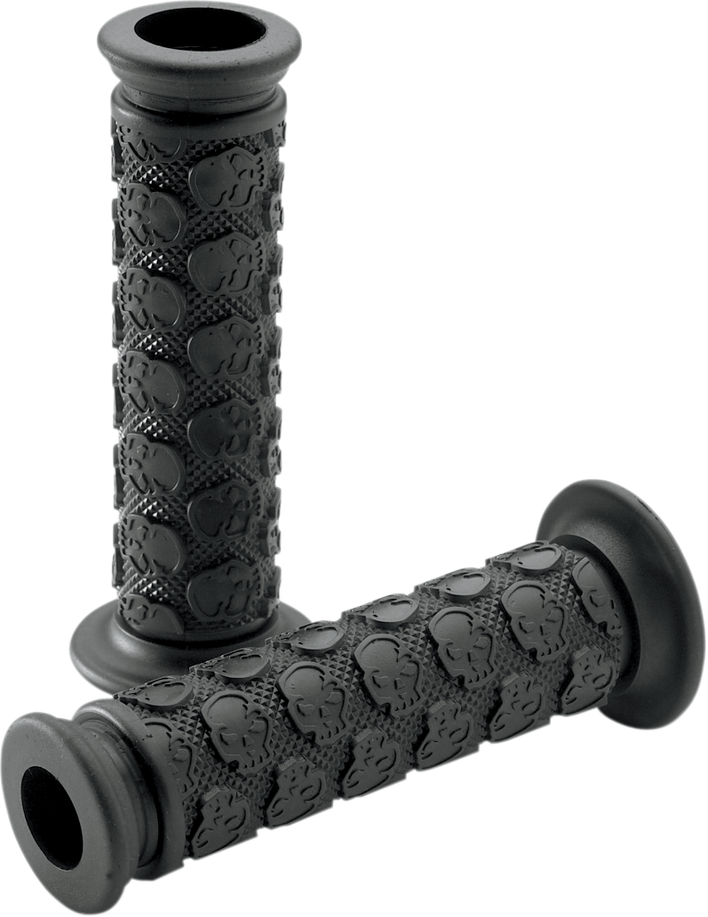 DRIVEN RACING Grips - Skully - Open Ends - Black D701BKO