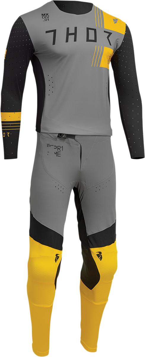 THOR Prime Strike Jersey - Gray/Lemon - 2XL 2910-6939