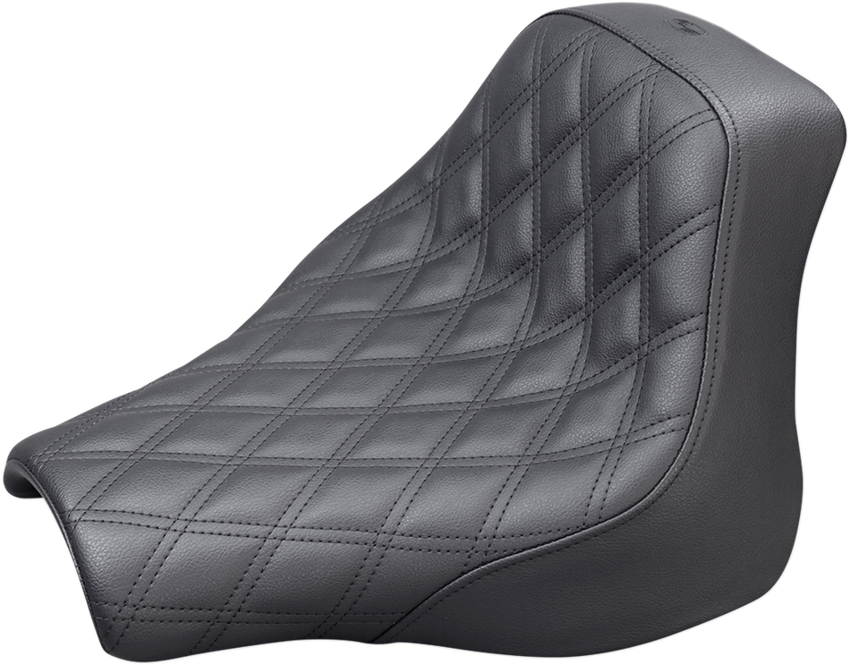 SADDLEMEN Renegade Solo Seat - Lattice Stitched - Black 818-28-002LS