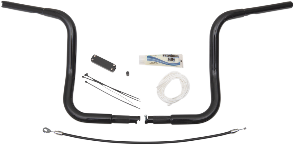 FAT BAGGERS INC. Handlebar Kit - Rounded Top - 12" - Black 909412-B