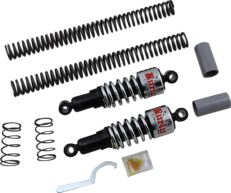 BURLY BRAND Suspension Kit - Slammer - Chrome - '06 - '17 FXD B28-1003