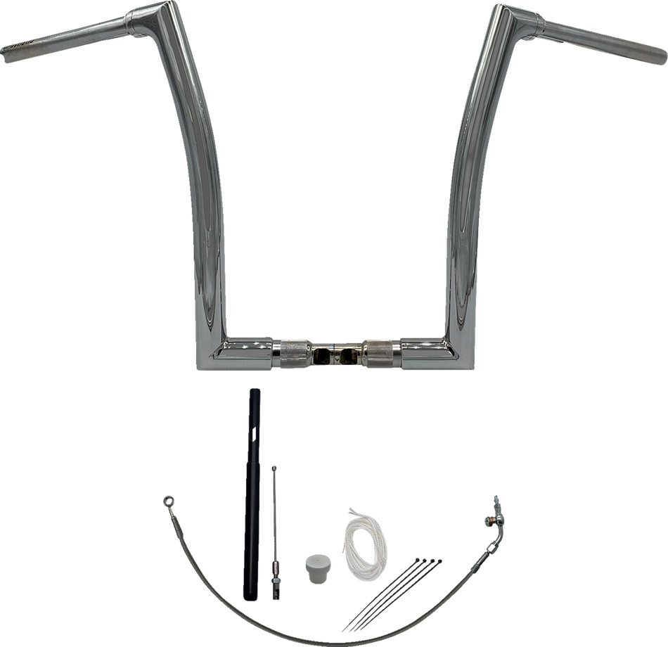 FAT BAGGERS INC. Handlebar Kit - Flat Top - 16" - Chrome 619916