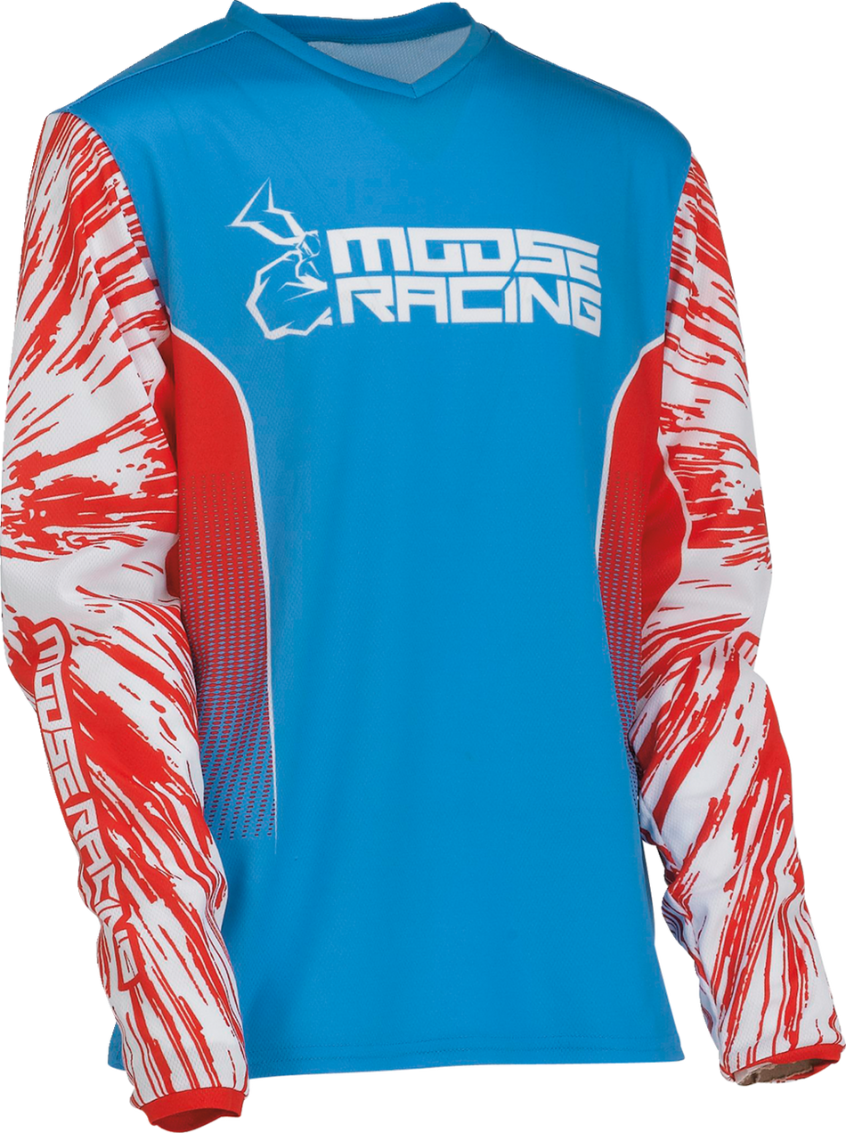 MOOSE RACING Youth Agroid Jersey - Red/White/Blue - Small 2912-2262