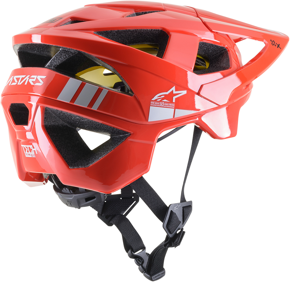 ALPINESTARS Vector Tech Helmet - Bright Red/Light Gray Glossy - MIPS® - Medium 8700721-3199-MD