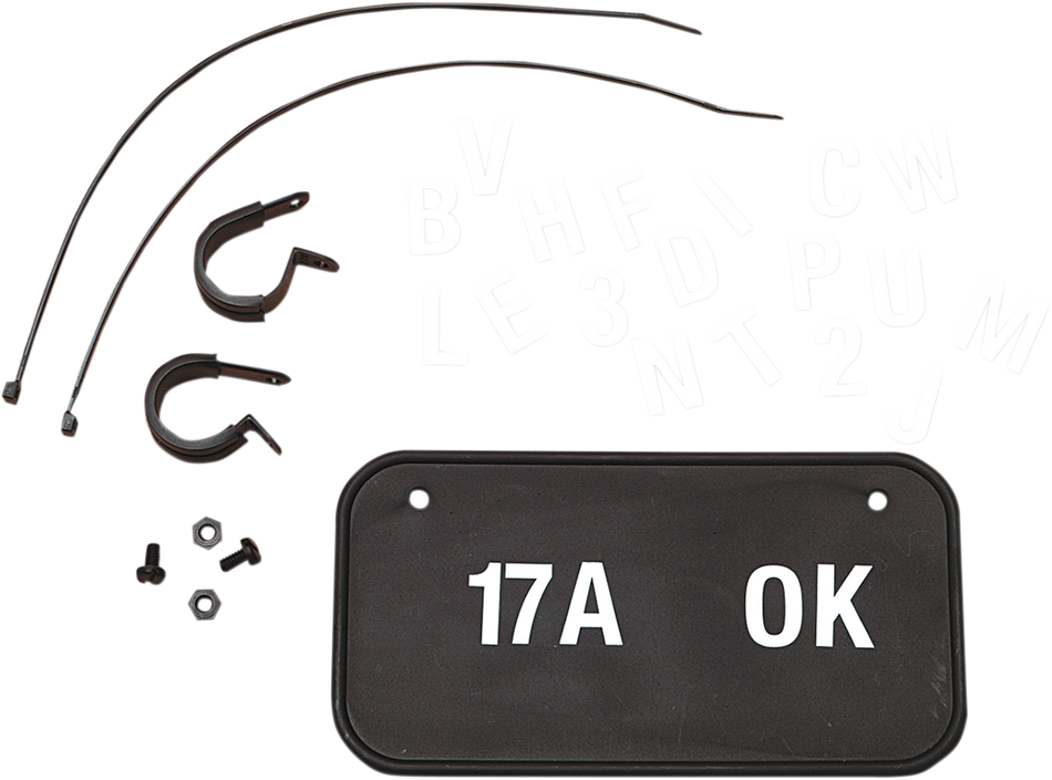 HARDLINE ATV License Kit - Black 2341B