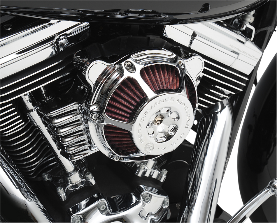 PERFORMANCE MACHINE (PM) Max HP Air Cleaner - Chrome 0206-2081-CH