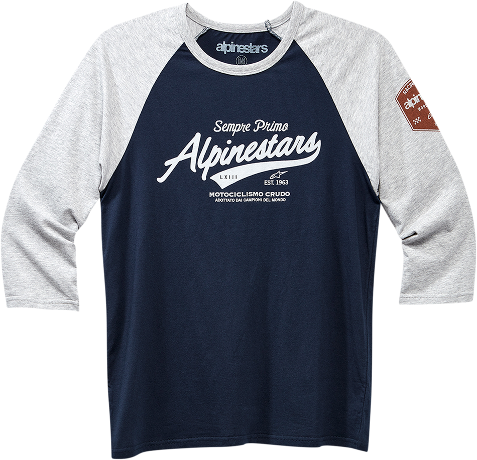 ALPINESTARS Script T-Shirt - Heather Gray/Navy - Medium 1230715051171M