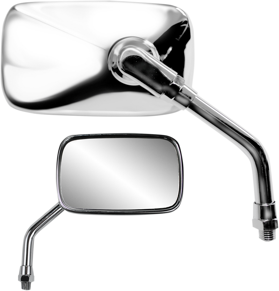 Parts Unlimited Mini Rectangular Mirror - Chrome 17057