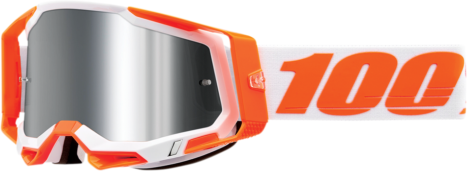 100% Racecraft 2 Goggles - Orange - Silver Flash Mirror 50010-00013