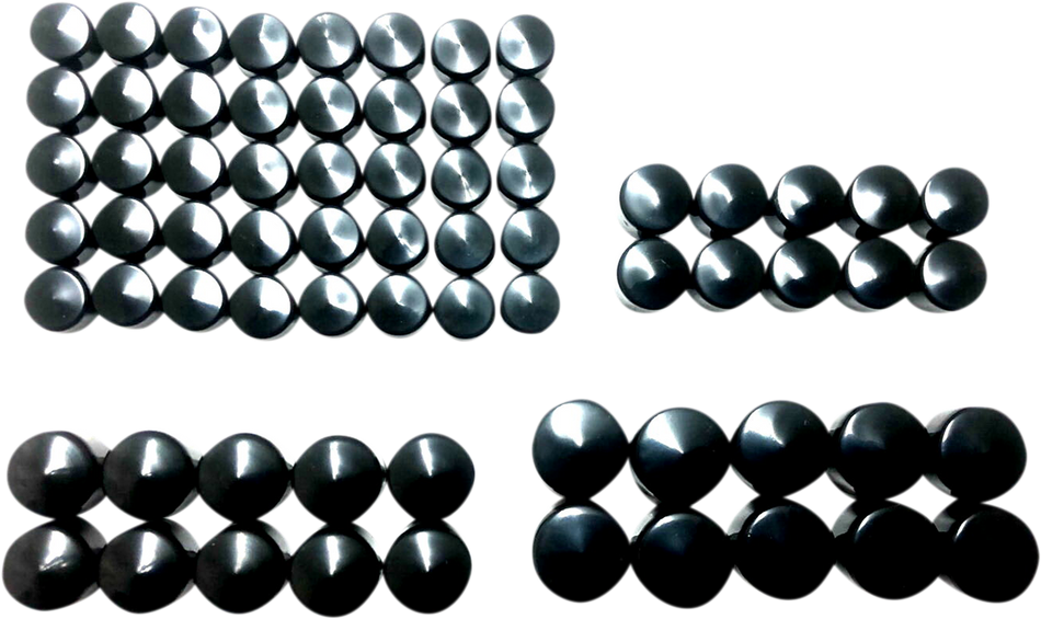 DRAG SPECIALTIES Engine Bolt Covers - Black - M8 352066