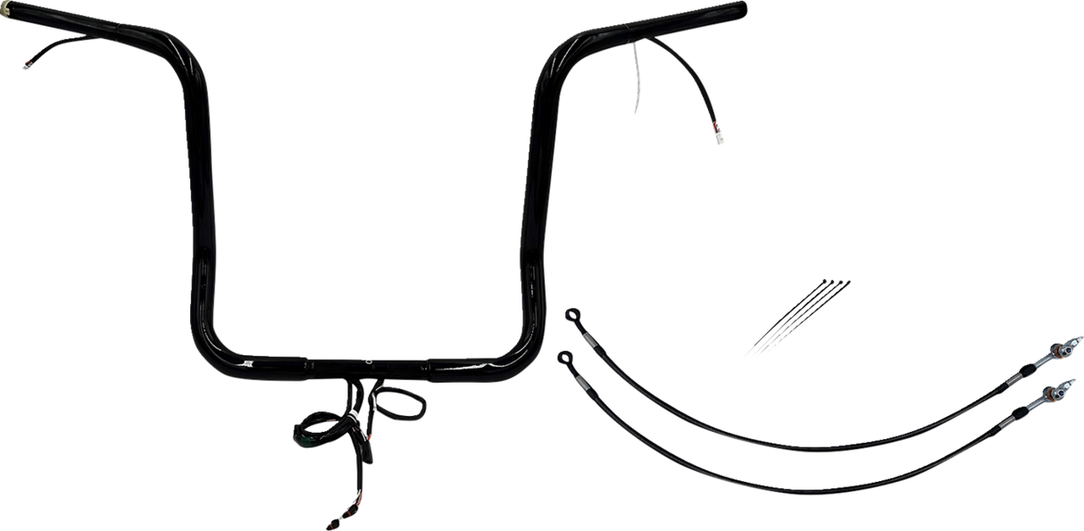 FAT BAGGERS INC. Handlebar Kit - Rounded Top - 16" - Black 902516-B