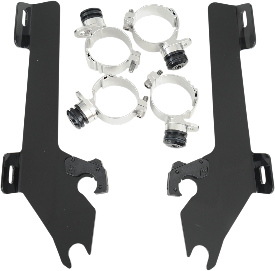 MEMPHIS SHADES Batwing Trigger Lock Mounting Kit - Raider - Black MEK1954