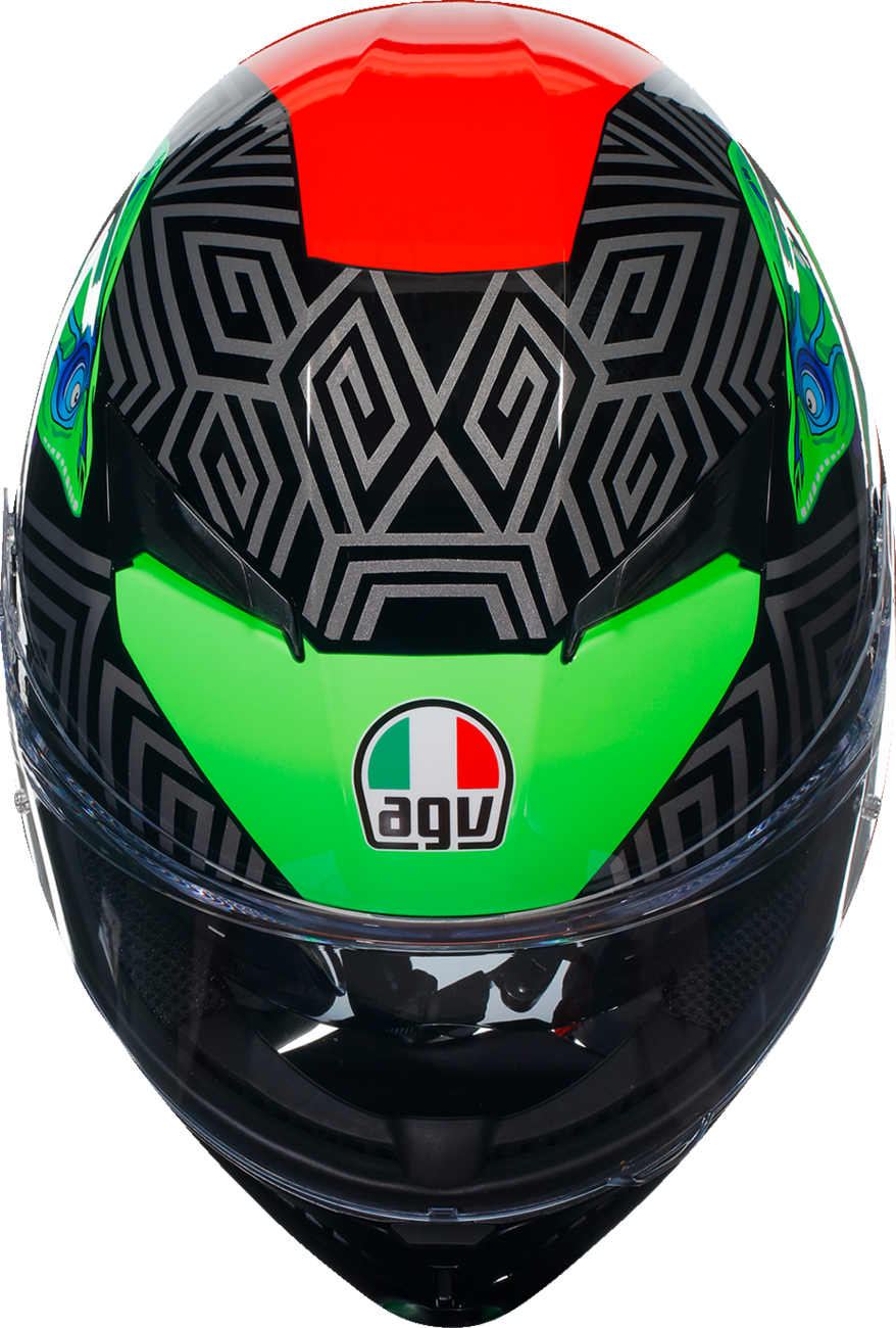 AGV K3 Helmet - Kamaleon - Black/Red/Green - Small 2118381004013S