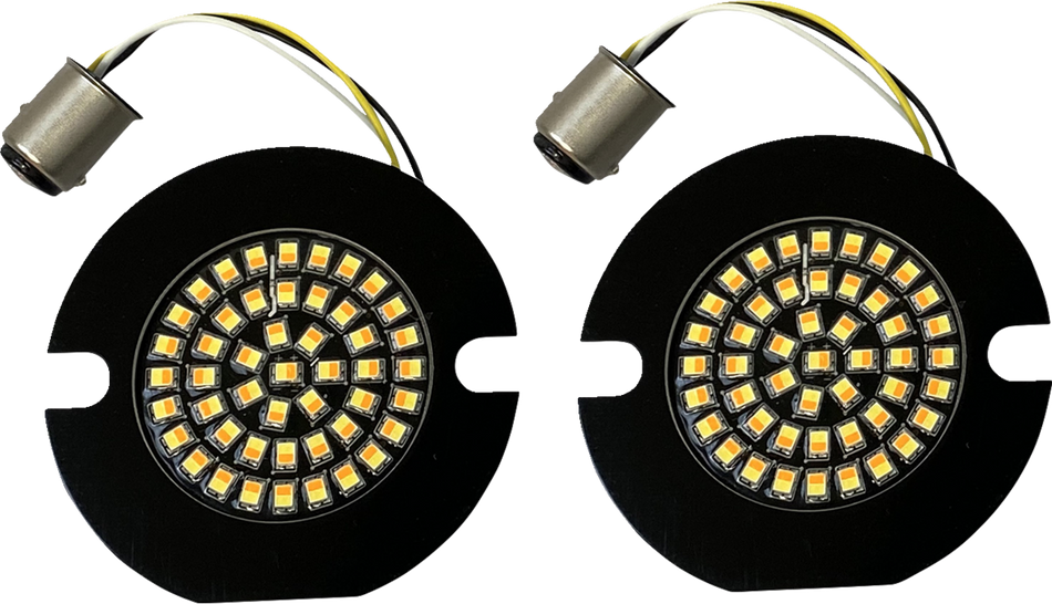 CUSTOM DYNAMICS Amber/White LED Turn Signal Inserts GEN-4-AW-1157T