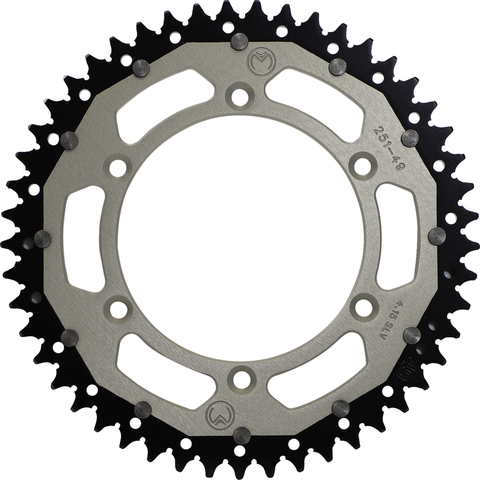 MOOSE RACING Dual Sprocket - Silver - 49 Tooth 1210-251-49-11X