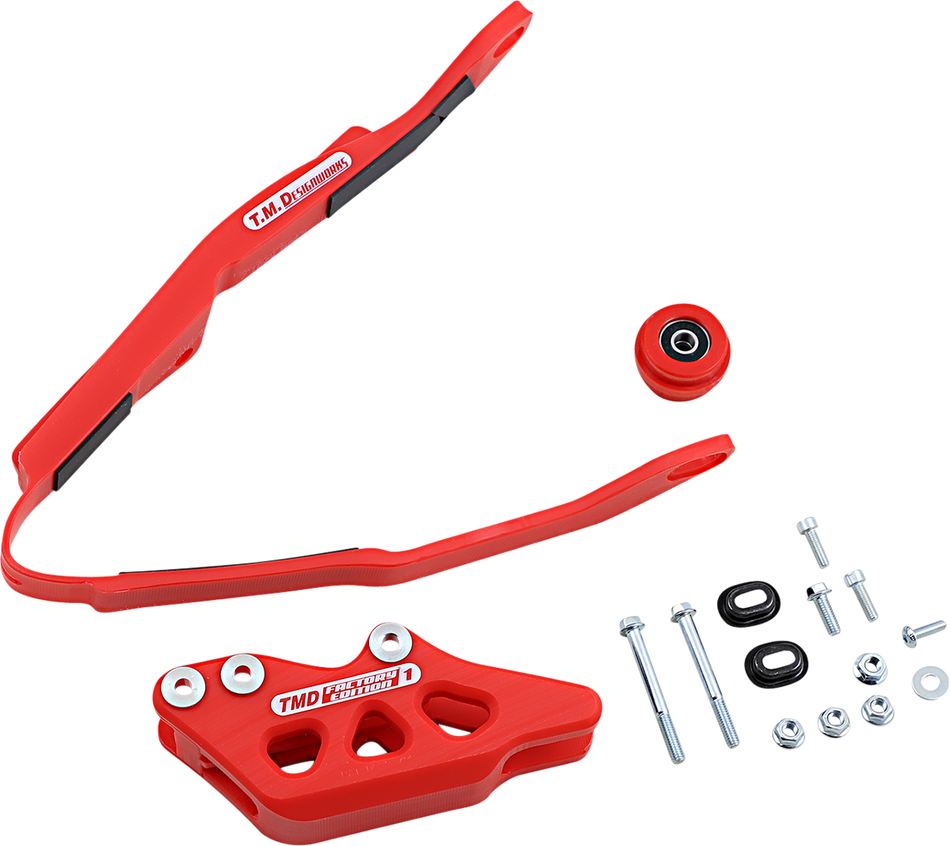 T.M. DESIGNWORKS Chain Guide/Slider - Honda - Red HCP-H06-RD