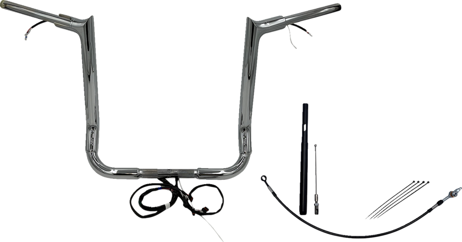 FAT BAGGERS INC. Handlebar Kit - Pointed Top - 16" - Chrome 812016