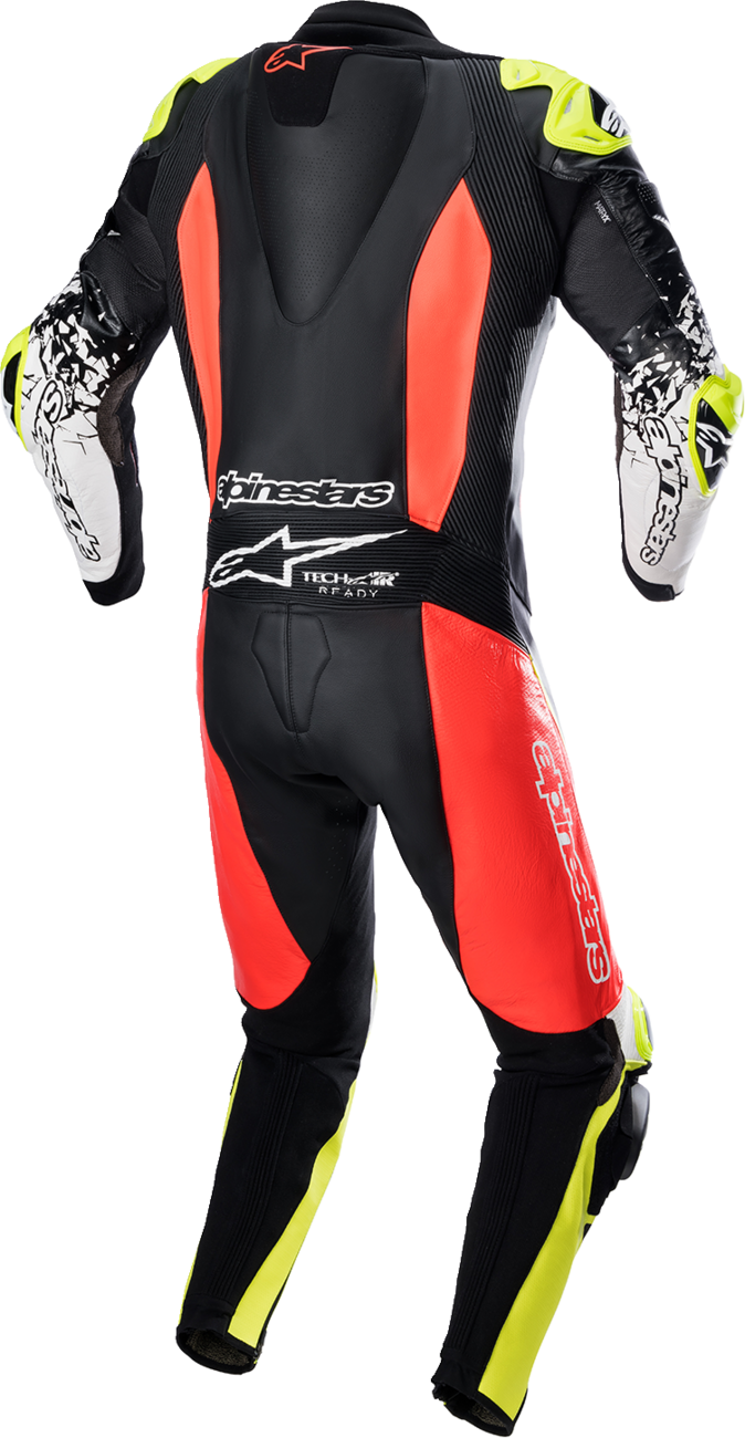 ALPINESTARS GP Tech Suit v4 - Schwarz/Rot fluoreszierend/Gelb fluoreszierend - US 48 / EU 58 3156822-1355-58