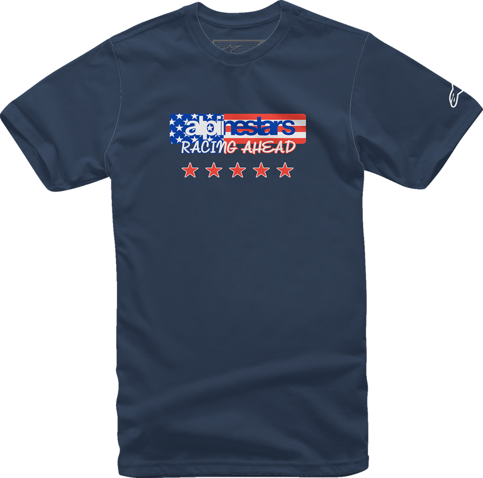 Camiseta ALPINESTARS USA Again - Azul marino - Grande 12137261070L 