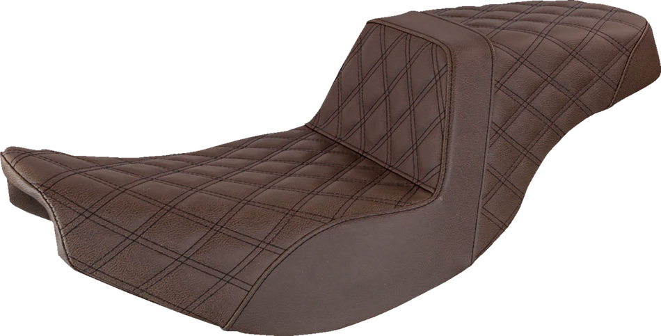 SADDLEMEN Step Up Seat - Full Lattice - Brown - Indian I14-07-175BR