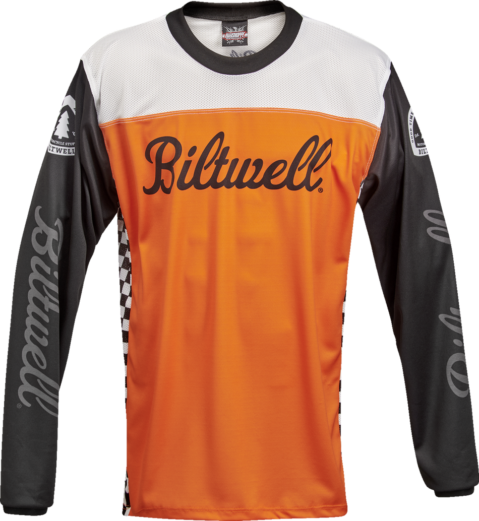 BILTWELL Good Times Jersey - Orange/Black - Medium 8120-087-003