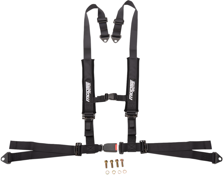 MOOSE UTILITY Seat Harness - 4 Point - 2x2 - Black 100-4402-PU